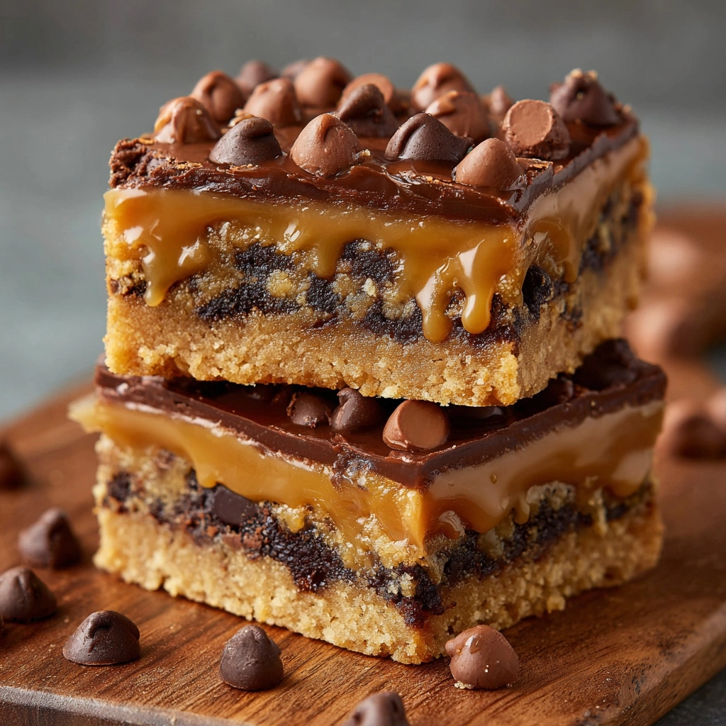 Chocolate Chip Caramel Bars Recipe - Recipe Image