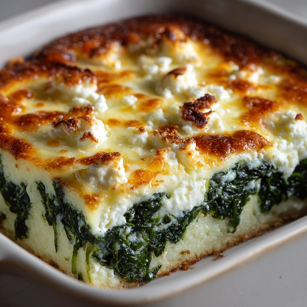 Spinach Casserole with Feta Cheese Recipe - Recipe Image