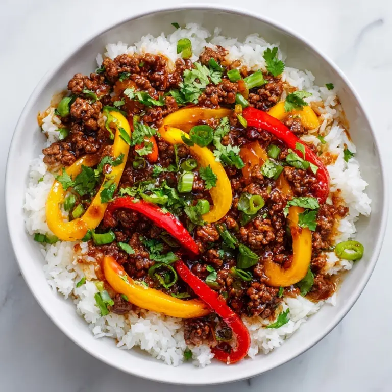 Beef and Pepper Rice Bowl Recipe