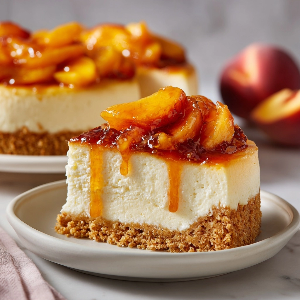 Peach Cobbler Cheesecake Recipe - Recipe Image