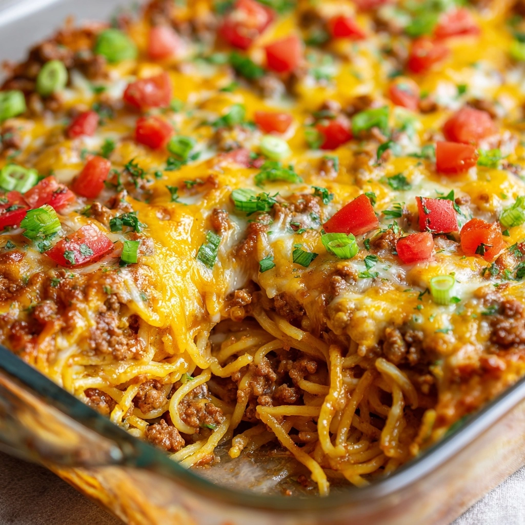 Taco Spaghetti Casserole Recipe - Recipe Image