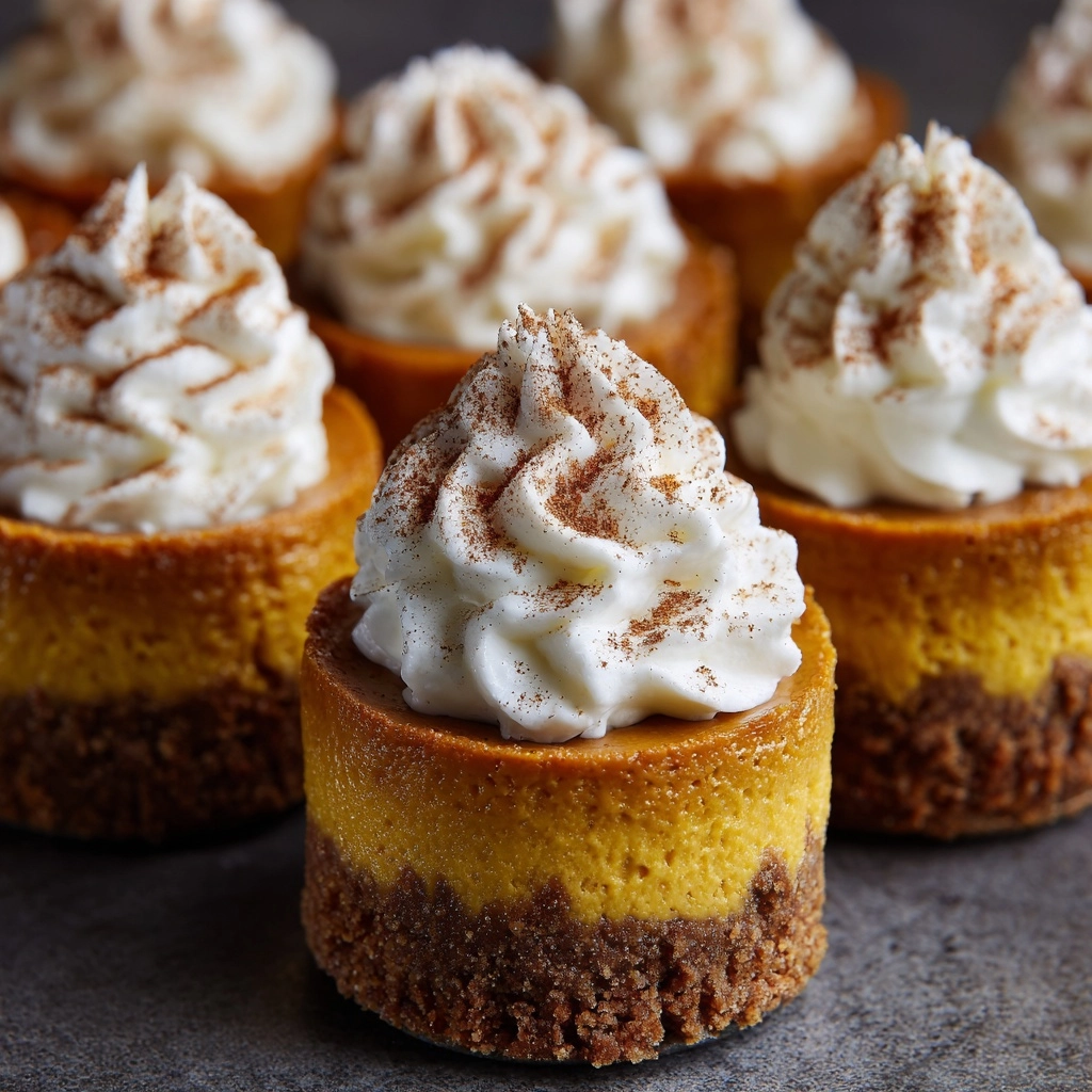 No-Bake Mini Pumpkin Cheesecakes Recipe - Recipe Image
