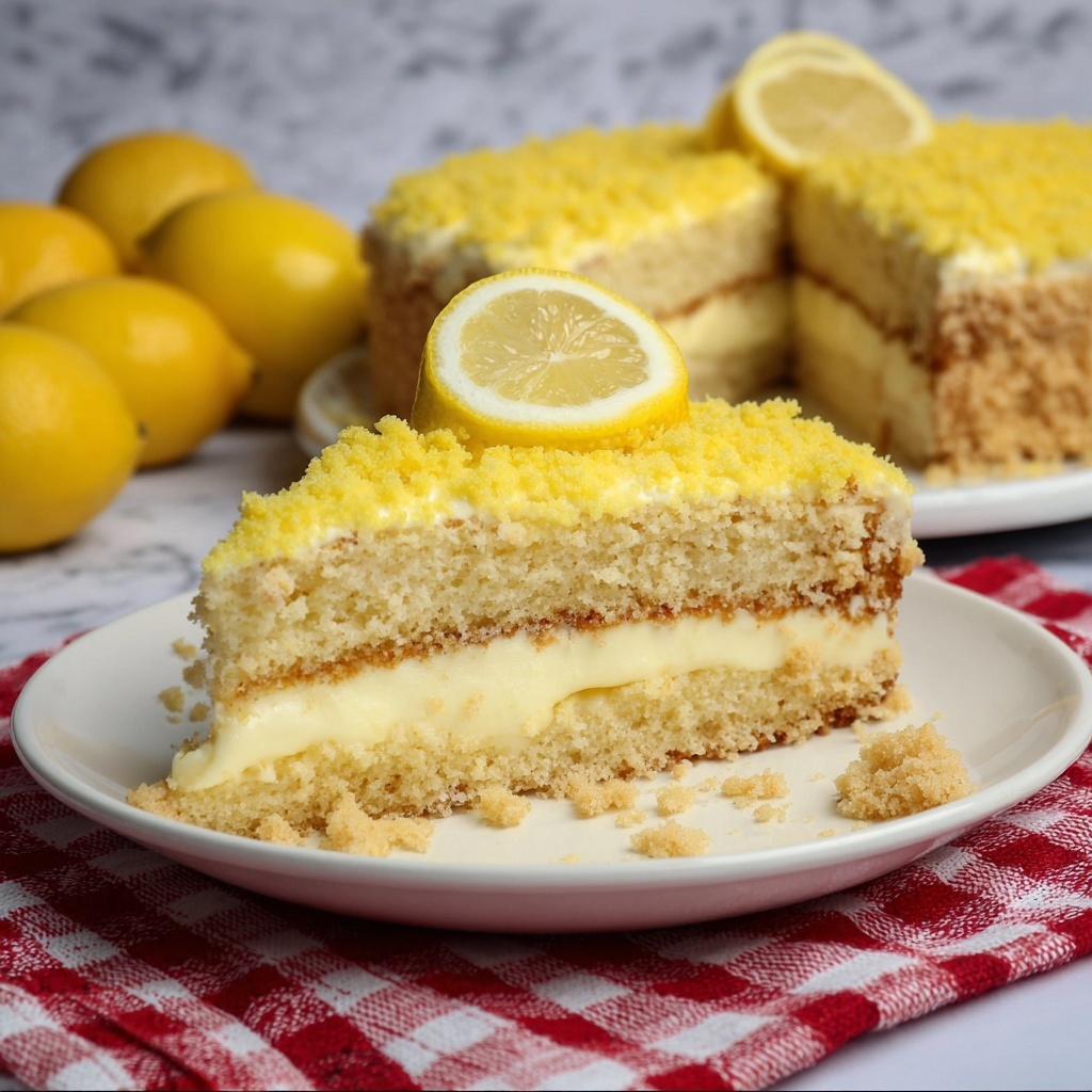 Lemon Cream Cake (Olive Garden Copycat) Recipe - Recipe Image