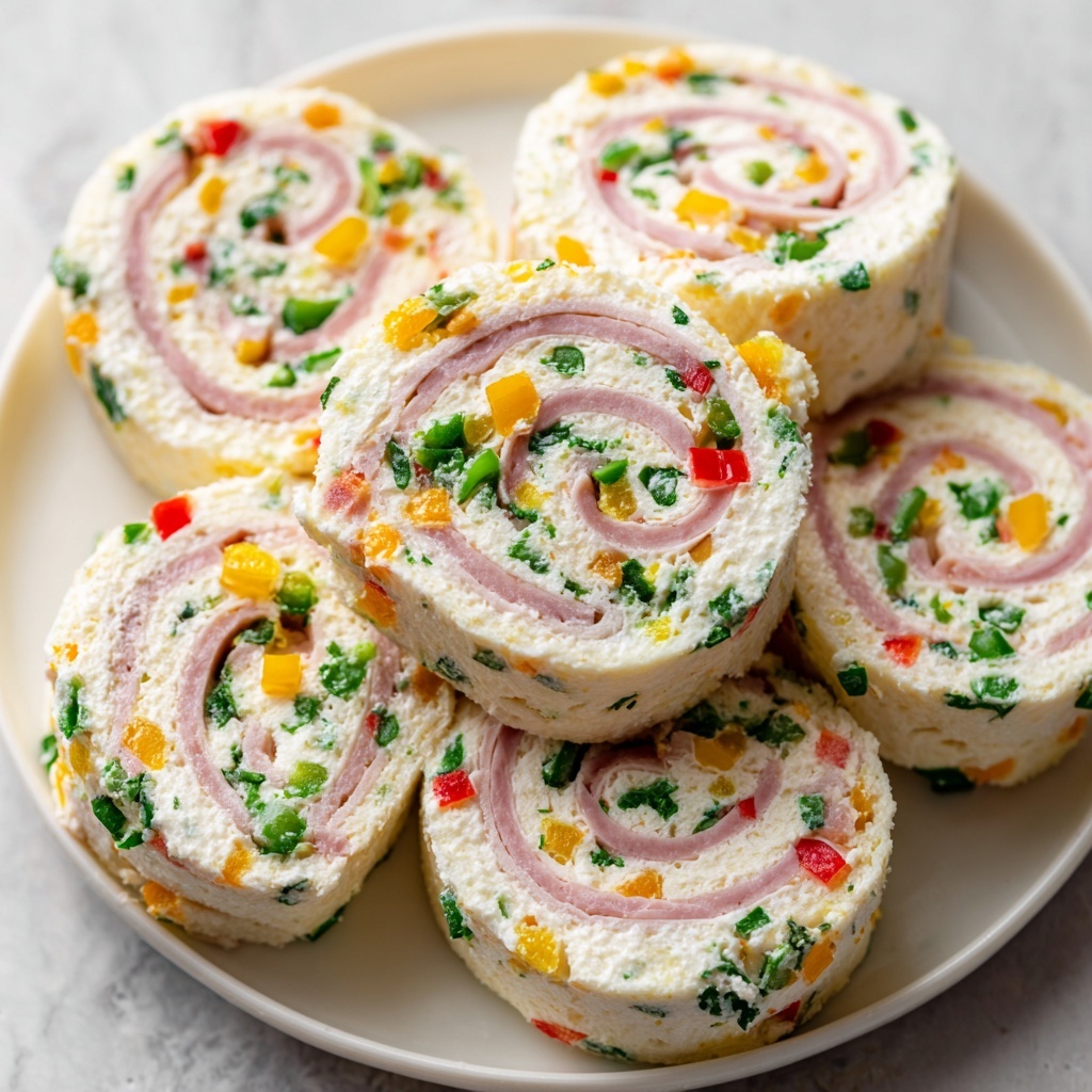 Cream Cheese Ranch Ham & Veggie Pinwheels Recipe - Recipe Image