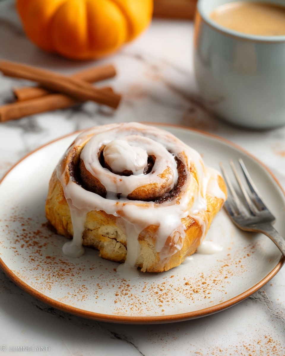 Pumpkin Cinnamon Rolls with Cream Cheese Frosting Recipe - Recipe Image
