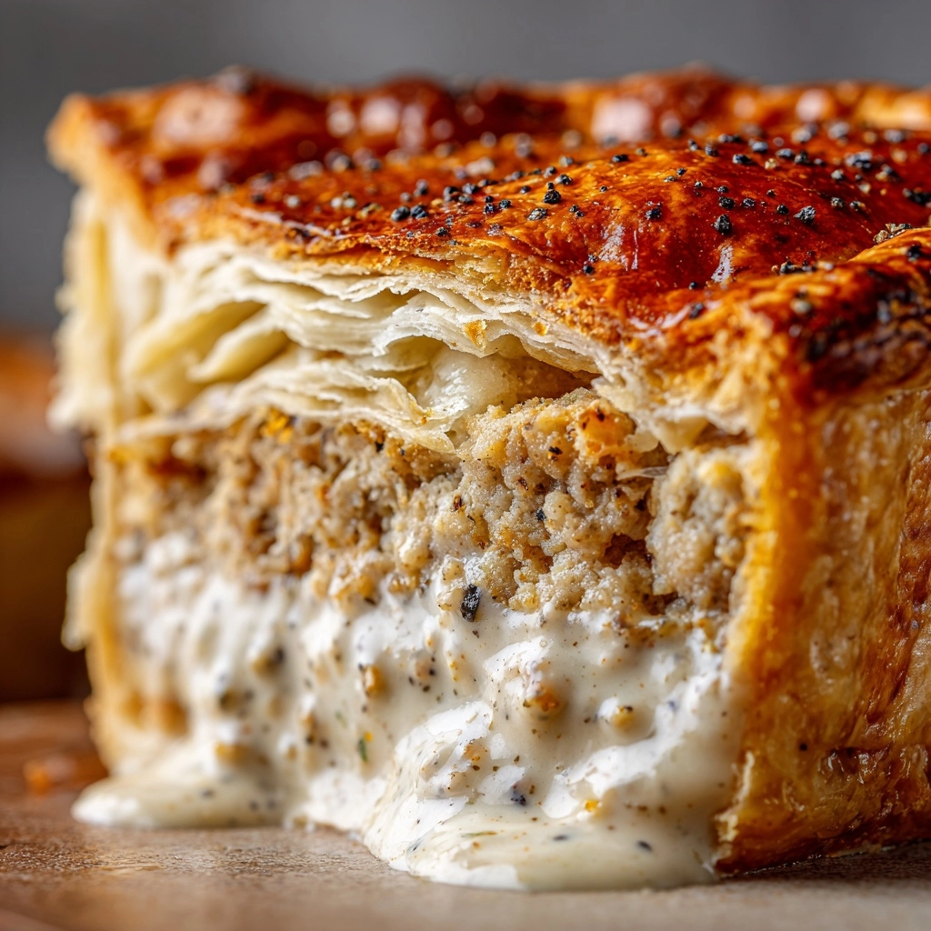 Sausage Gravy and Biscuit Pie Recipe - Recipe Image