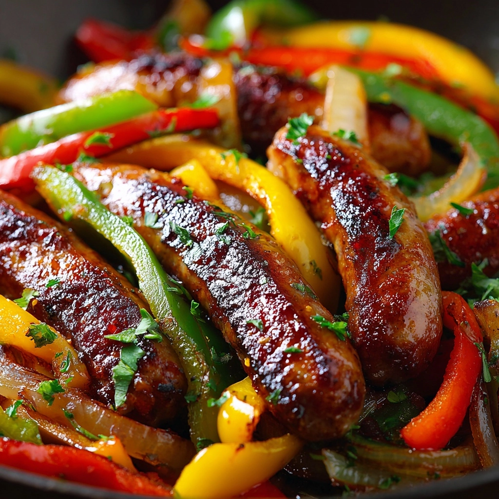 Andouille Sausage & Peppers Skillet Recipe - Recipe Image