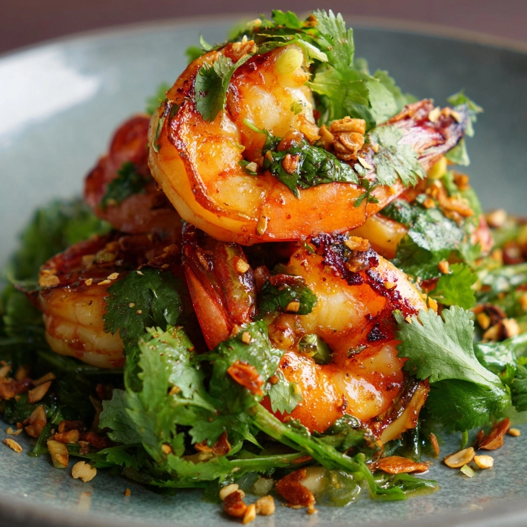 Cilantro Salad with Shallots and Shrimp Recipe - Recipe Image