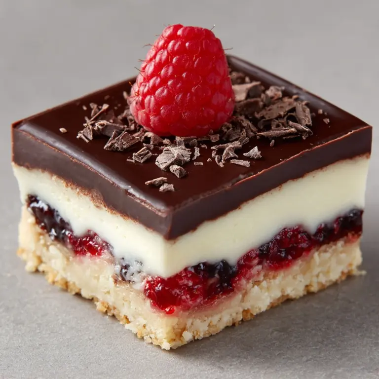 Dark Chocolate Raspberry Bars Recipe