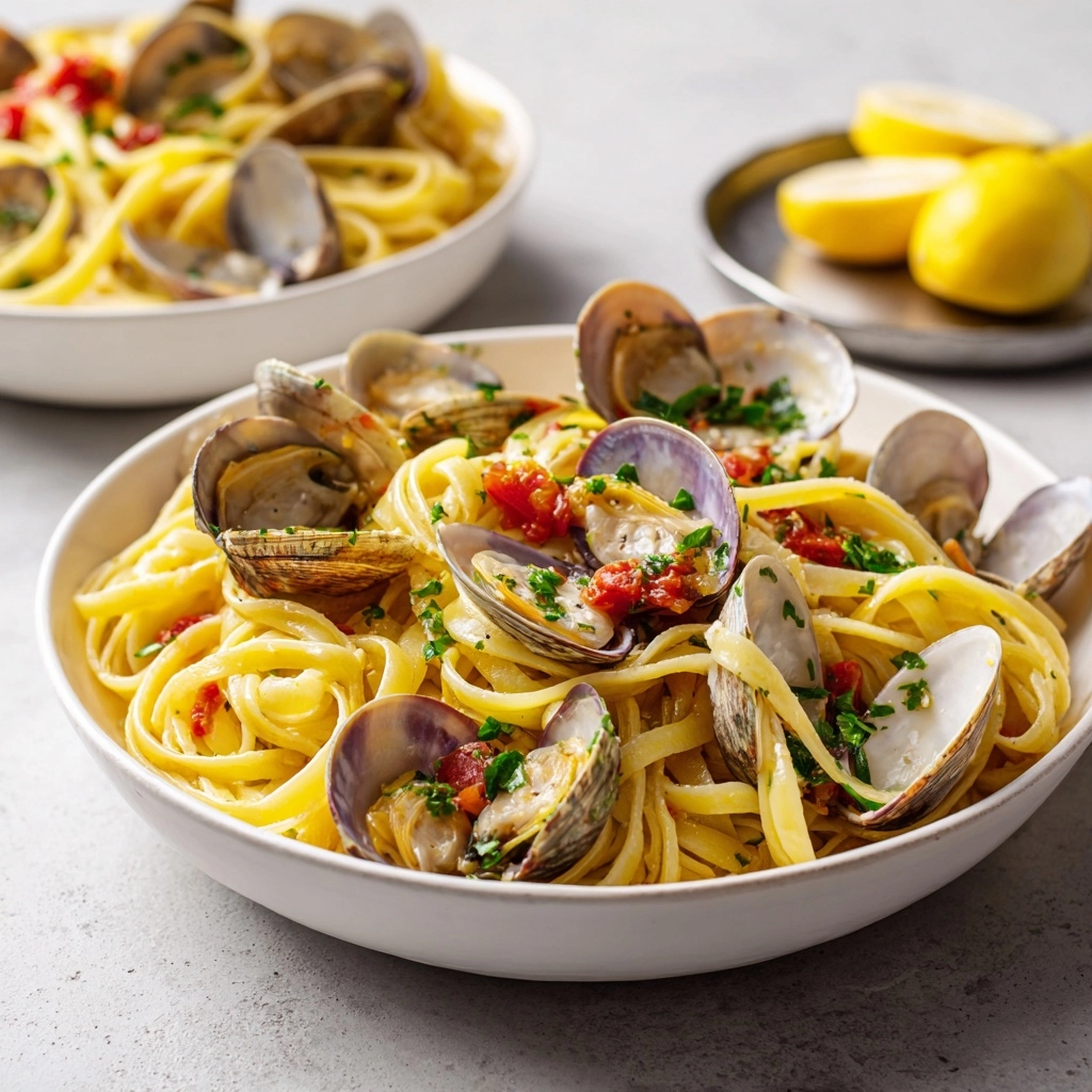Linguine and Clams with Tomatoes Recipe - Recipe Image