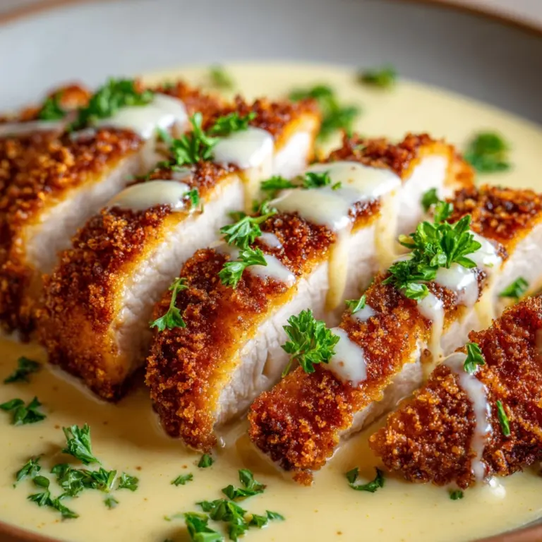 Crispy Chicken with Creamy Dijon Sauce Recipe