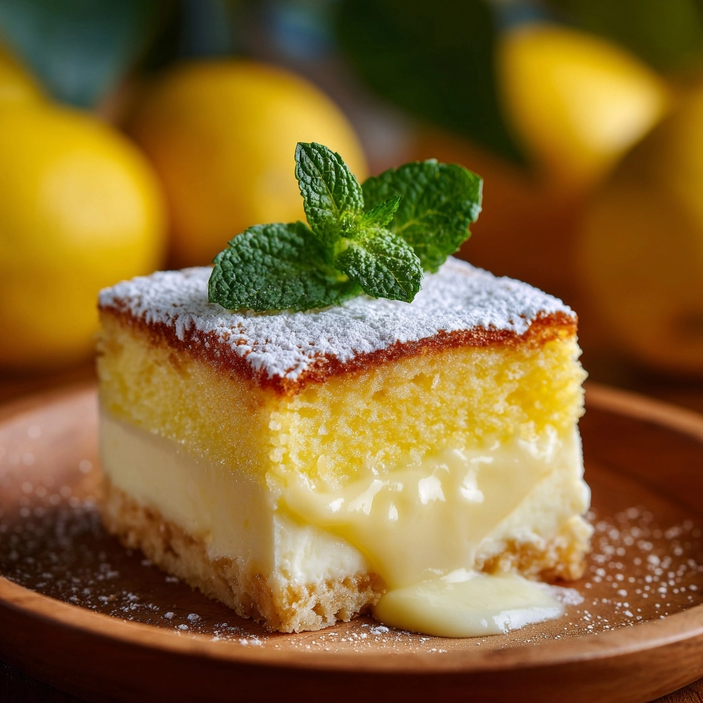 Lemon Custard Cake Recipe - Recipe Image