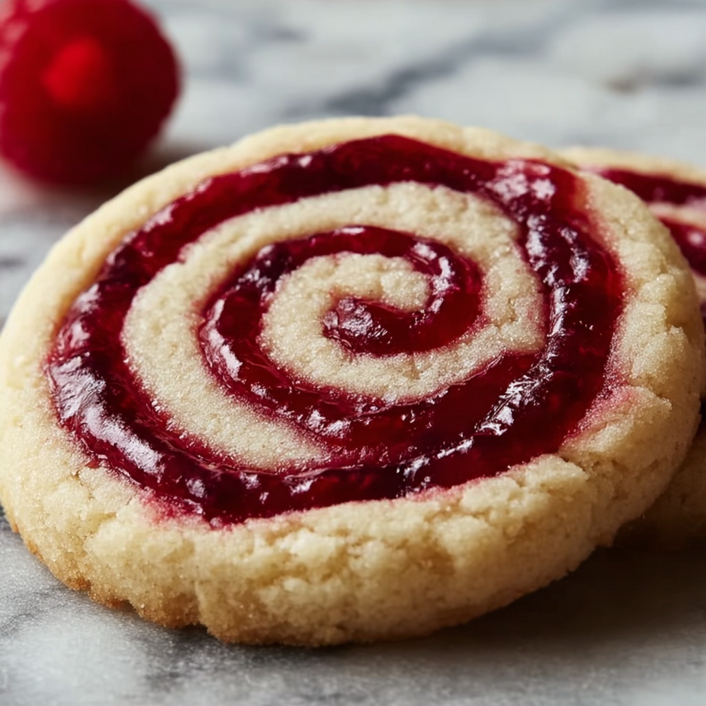 Raspberry Swirl Shortbread Cookies Recipe - Recipe Image