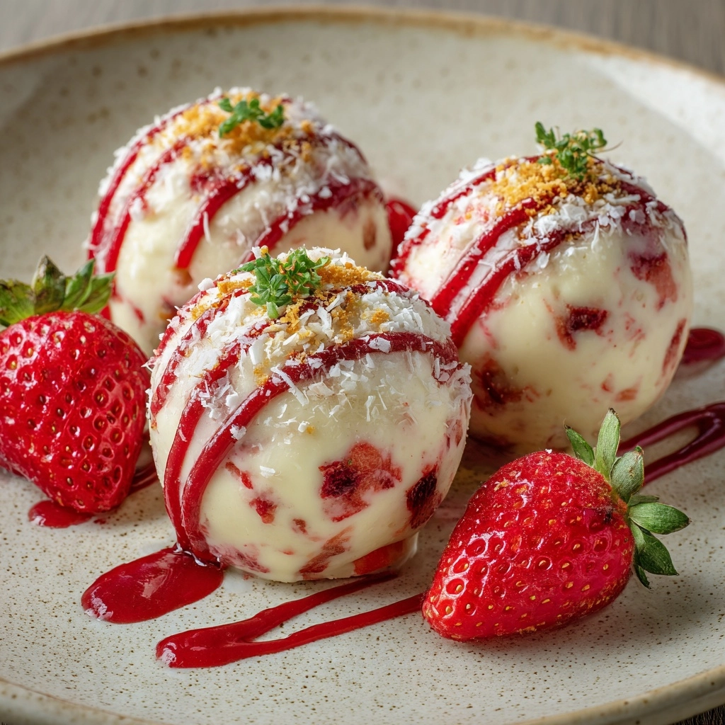 Strawberry Cheesecake Protein Balls Recipe - Recipe Image