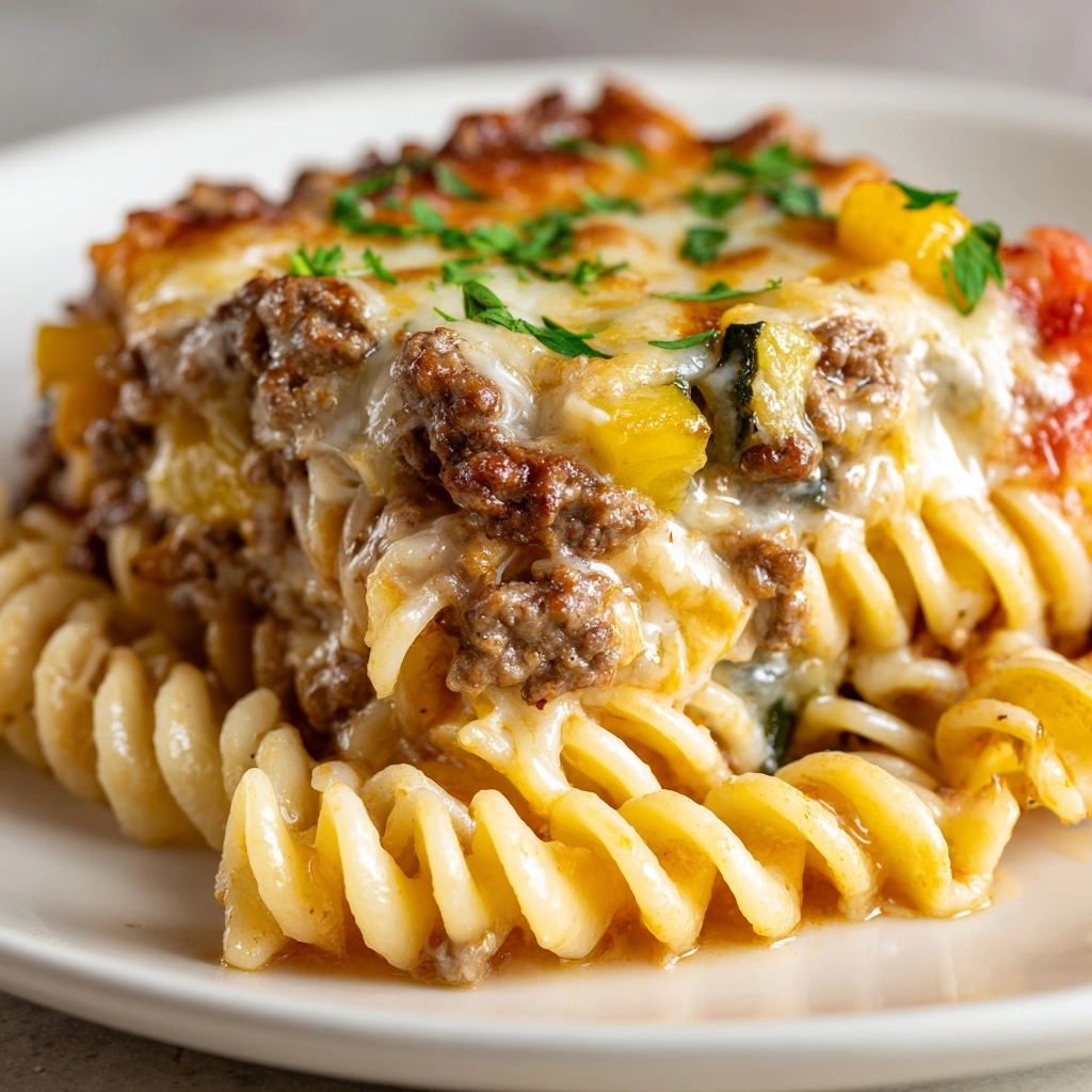 Crockpot Philly Cheesesteak Pasta Casserole Recipe - Recipe Image