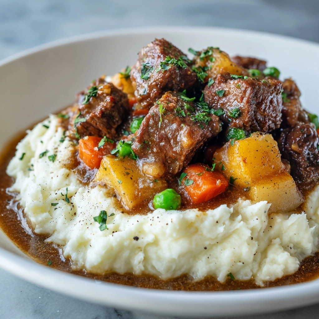 Irish Beef Stew with Mashed Potatoes Recipe - Recipe Image