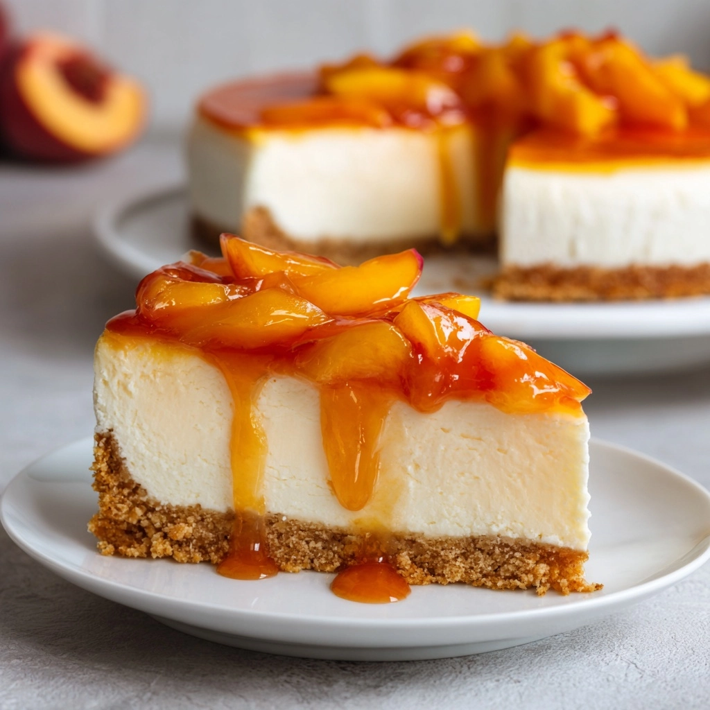 Peach Cobbler Cheesecake Recipe - Recipe Image