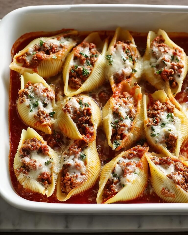 Beef-Stuffed Shells with Creamy Ricotta Filling Recipe