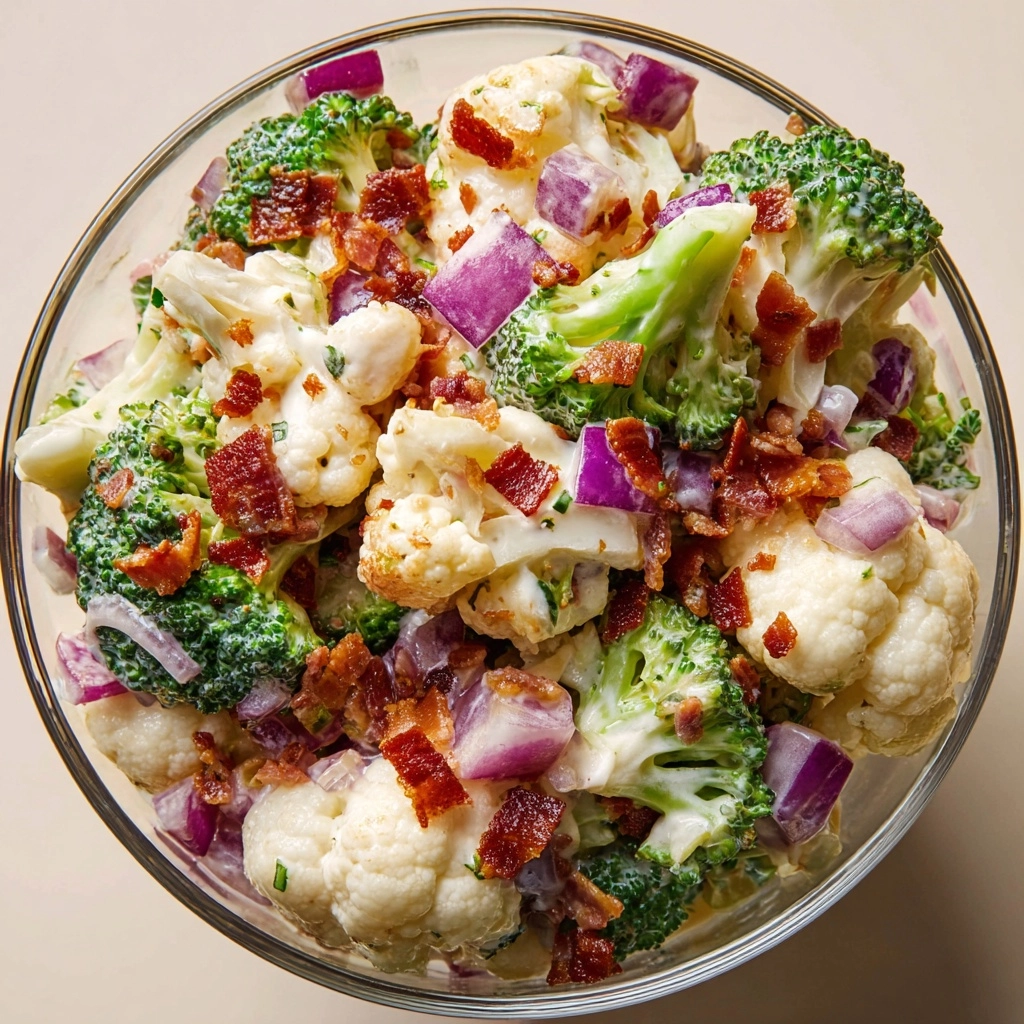 Broccoli Cauliflower Salad Recipe - Recipe Image