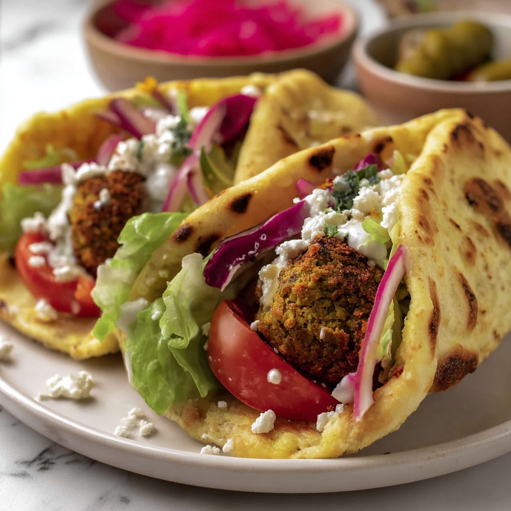 Falafel Wraps with Tzatziki and Fresh Vegetables Recipe - Recipe Image