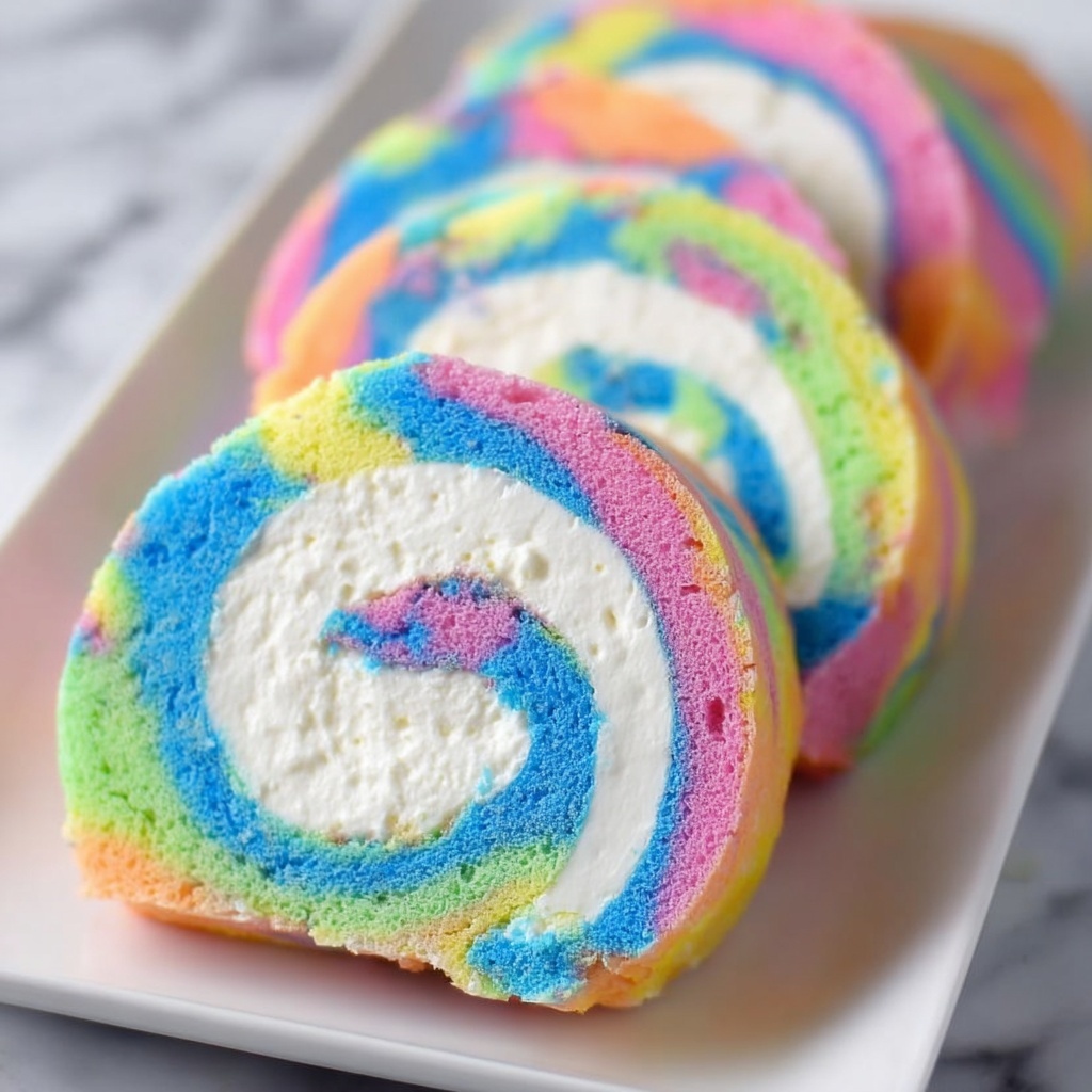 Tie-Dye Pinwheel Cake with Bright Neon Colors Recipe - Recipe Image