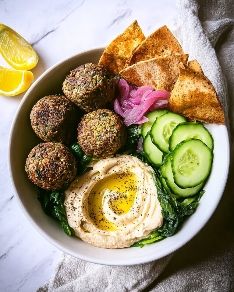 Spinach Falafel & Hummus Bowl Recipe