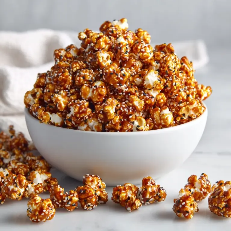Gochujang Caramel Popcorn with Sesame Seeds Recipe