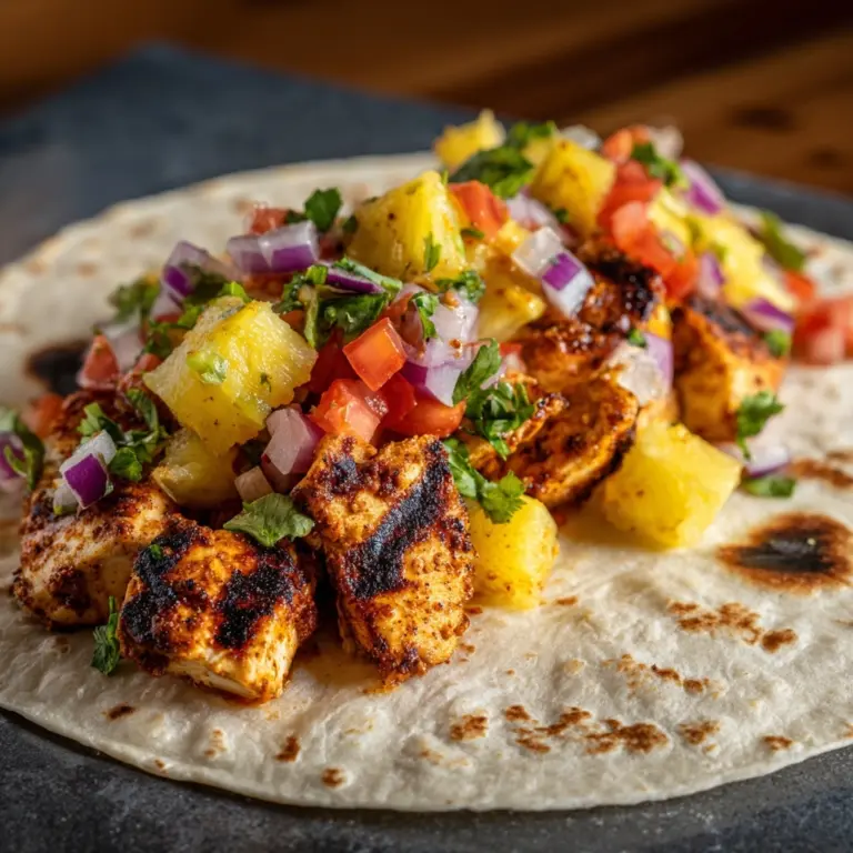 Chicken Tacos with Pineapple Salsa Recipe
