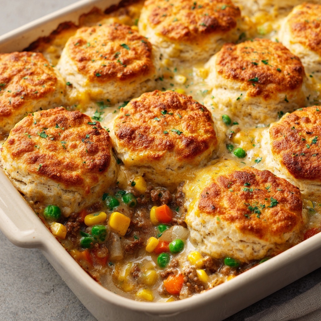 Chicken and Biscuit Casserole Recipe - Recipe Image