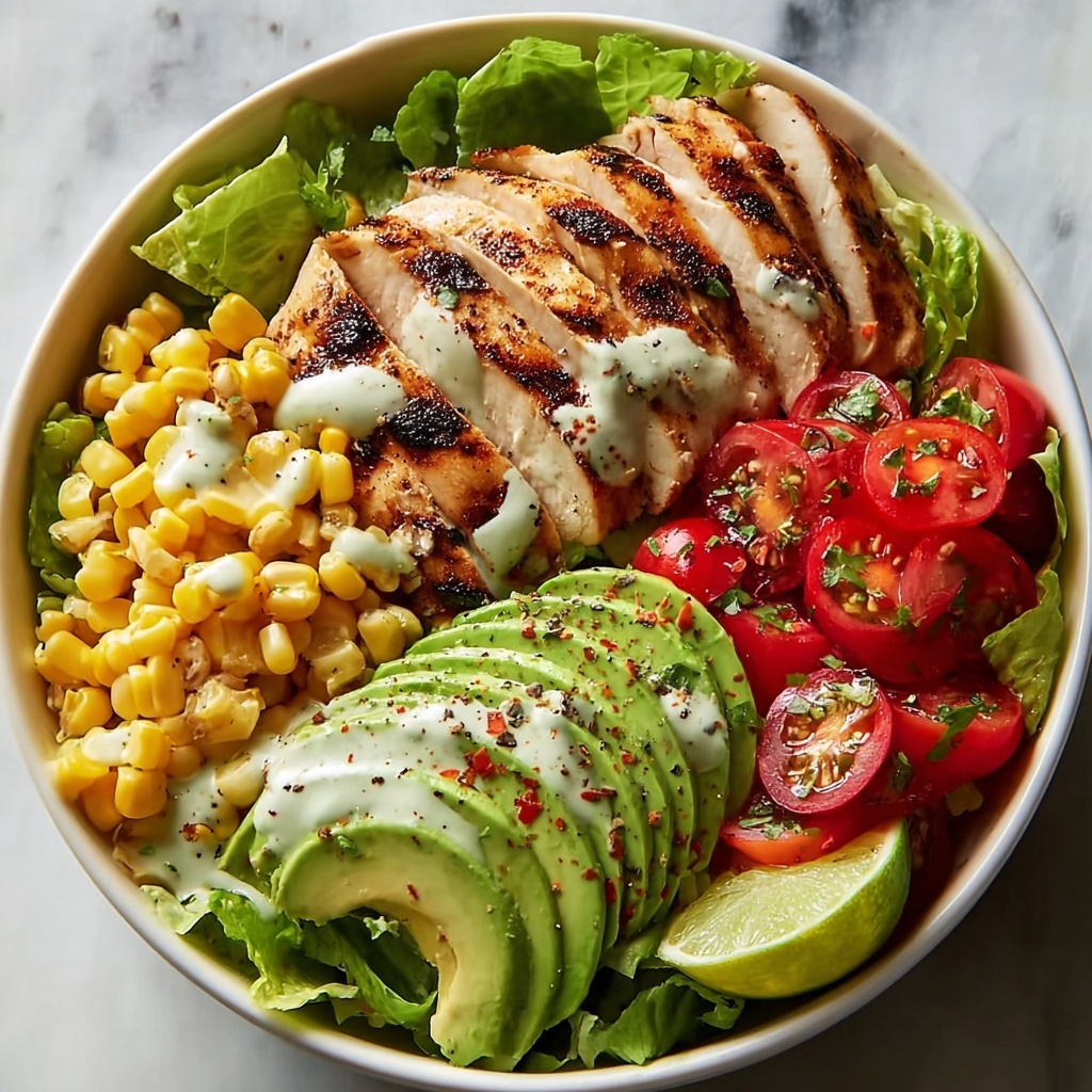 Grilled Chicken & Avocado Salad Bowl Recipe - Recipe Image