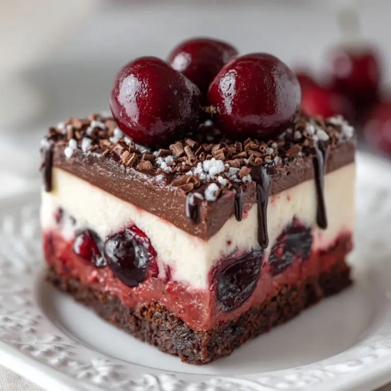Chocolate Cherry Cheesecake Bars Recipe