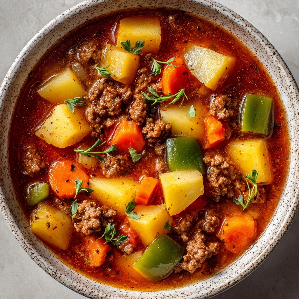 Easy Vegetable Beef Soup Recipe - Recipe Image