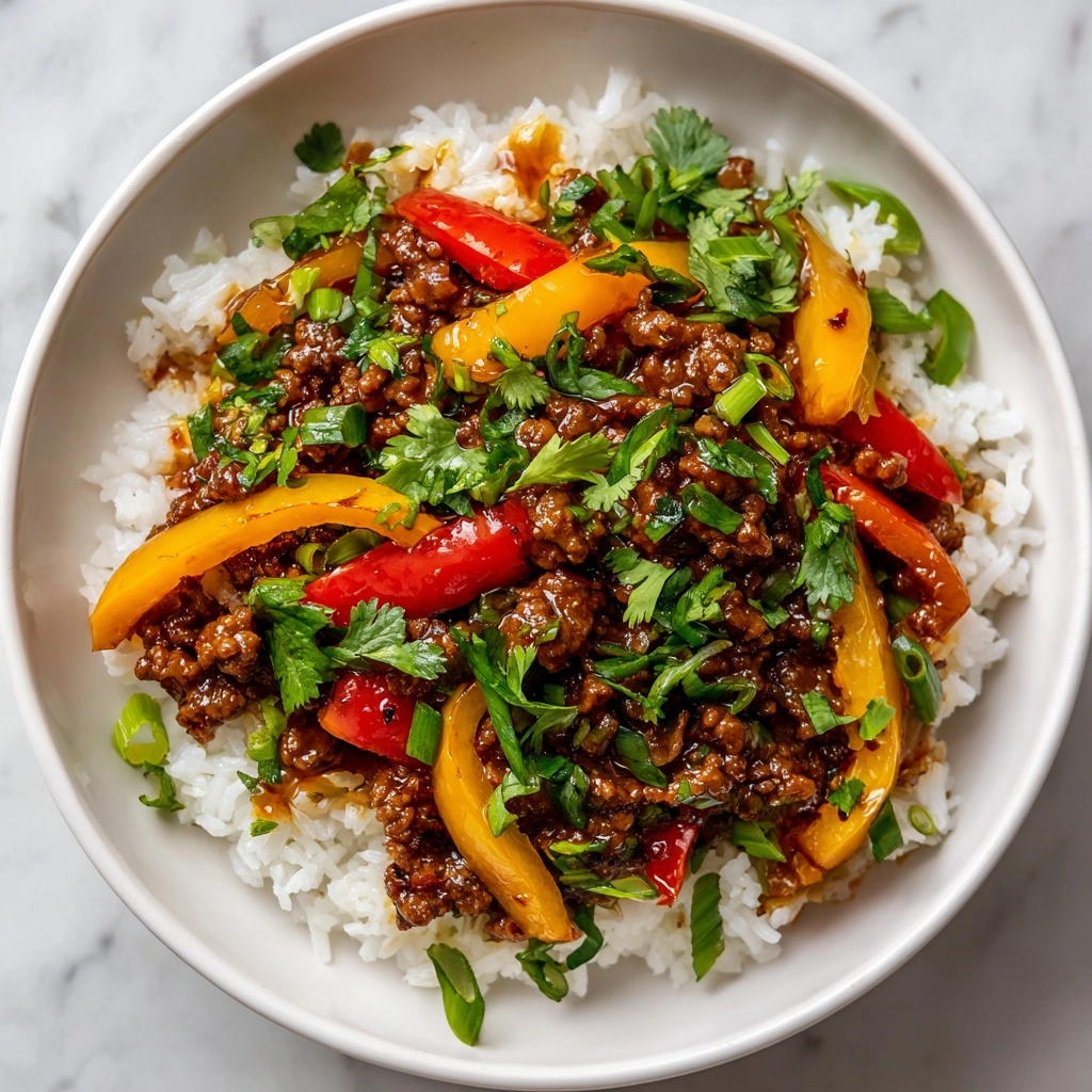 Beef and Pepper Rice Bowl Recipe - Recipe Image
