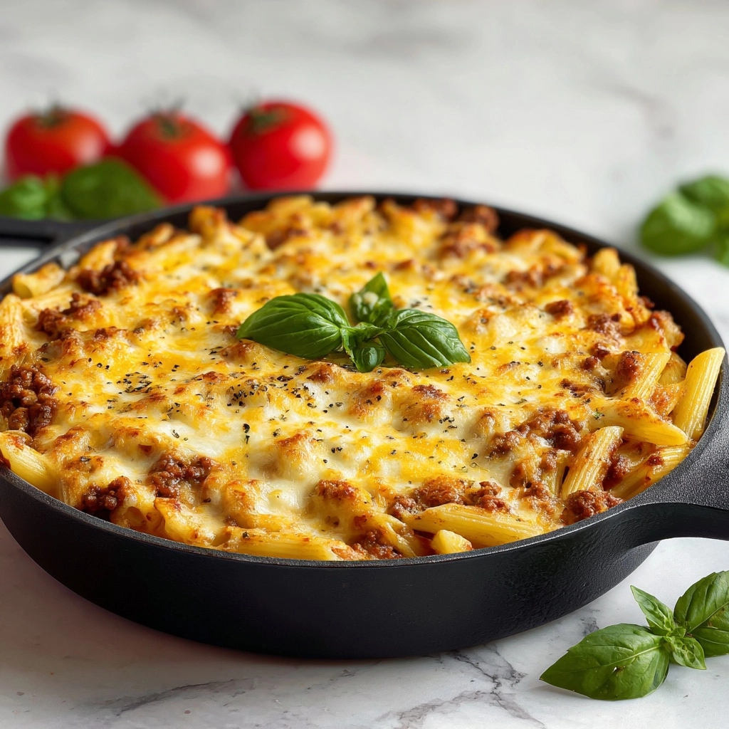 Cheesy Penne with Ground Beef: A Deliciously Easy Dinner Recipe - Recipe Image
