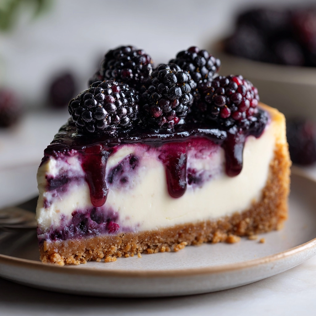 No Bake Blackberry Cheesecake Recipe - Recipe Image