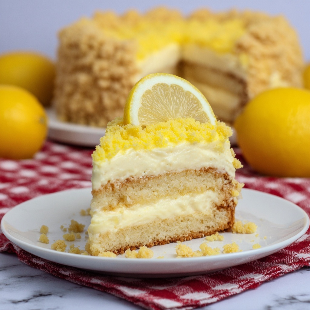 Lemon Cream Cake (Olive Garden Copycat) Recipe - Recipe Image