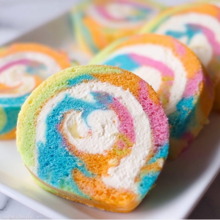Tie-Dye Pinwheel Cake with Bright Neon Colors Recipe