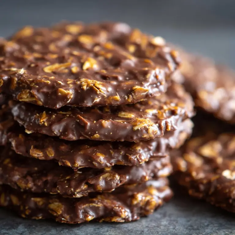 No-Bake Chocolate Peanut Butter Oat Cookies Recipe