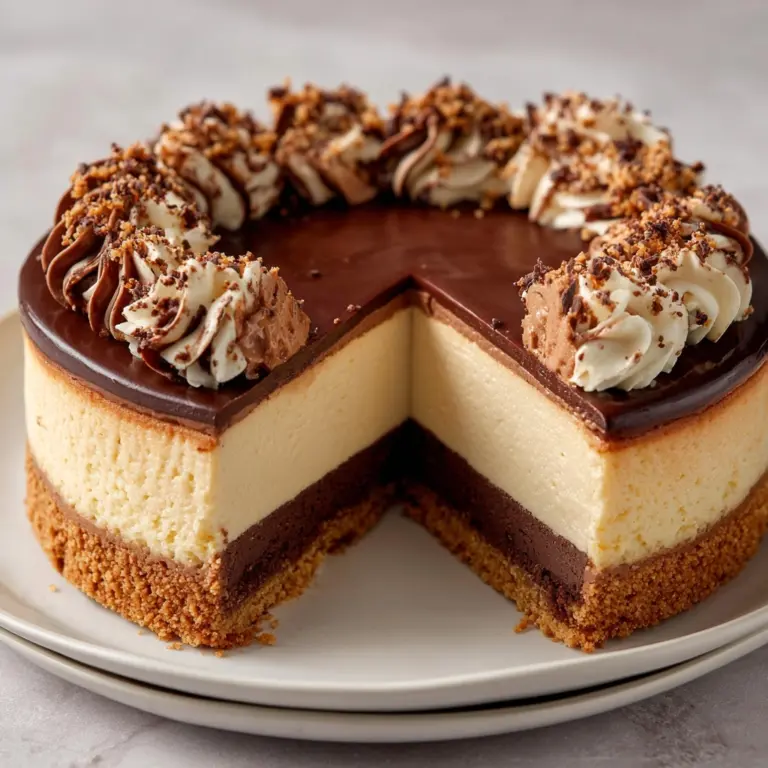No-Bake Chocolate Peanut Butter Cheesecake Recipe
