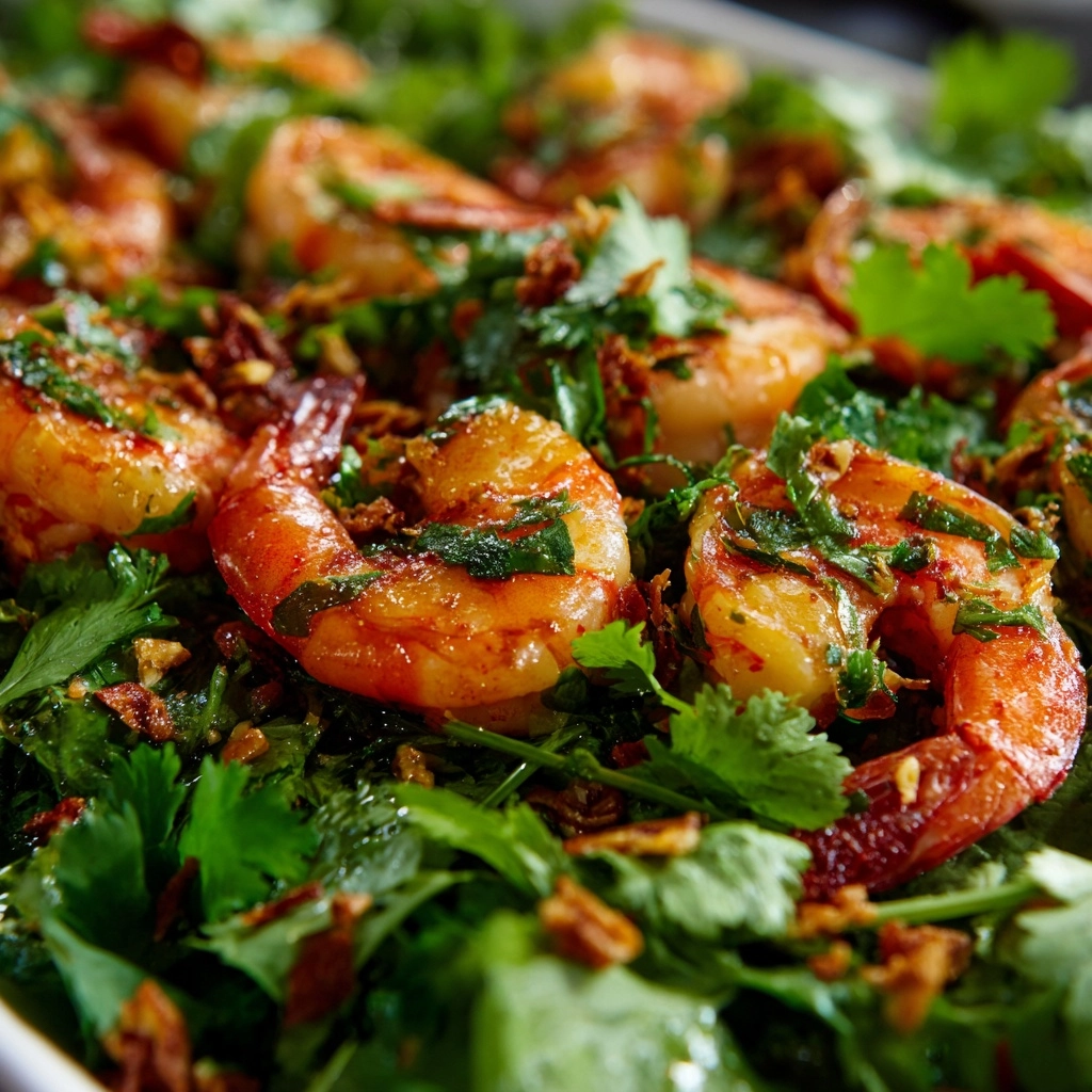 Cilantro Salad with Shallots and Shrimp Recipe - Recipe Image