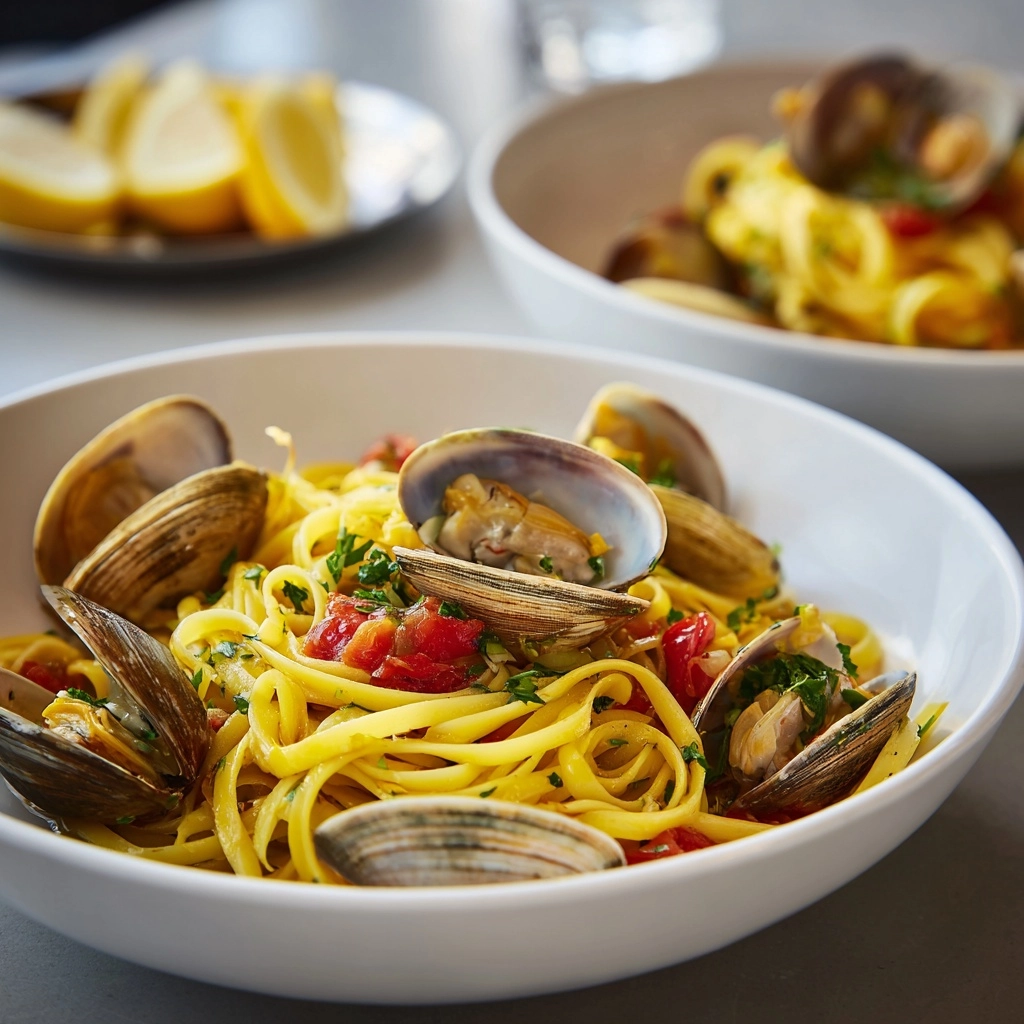Linguine and Clams with Tomatoes Recipe - Recipe Image