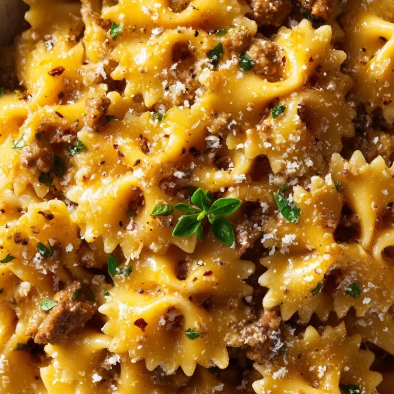 Creamy Beef and Bowtie Pasta Recipe