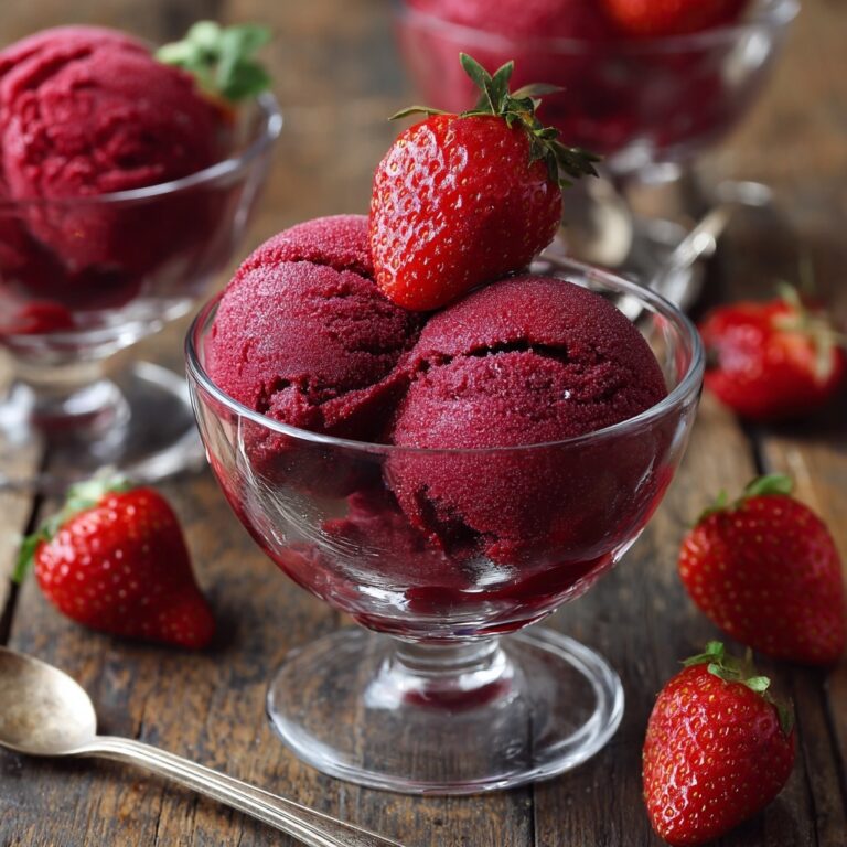Homemade Strawberry Sorbet Recipe
