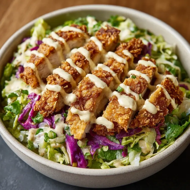 Caesar Slaw with Crispy Chicken Recipe