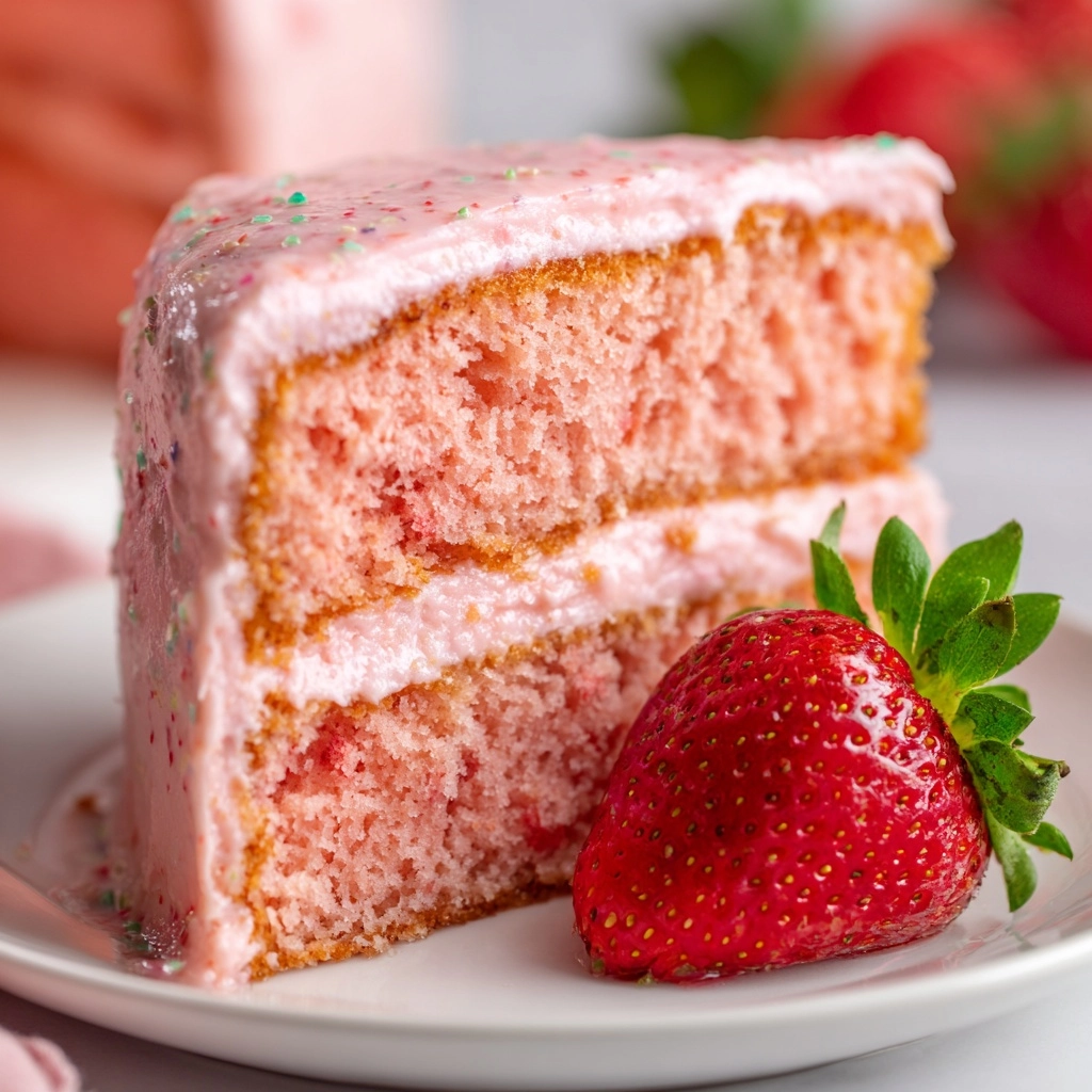 Fresh Strawberry Cake With Strawberry Buttercream Recipe - Recipe Image