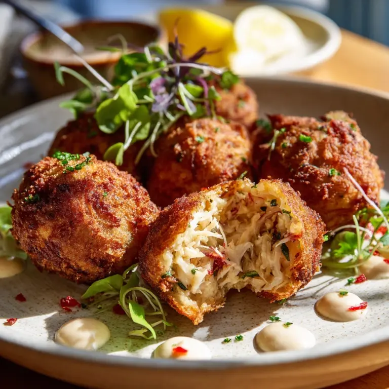 Crab Beignets with Remoulade Dipping Sauce Recipe