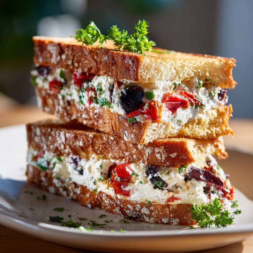 Olive Tapenade & Goat Cheese Sandwich Recipe - Recipe Image