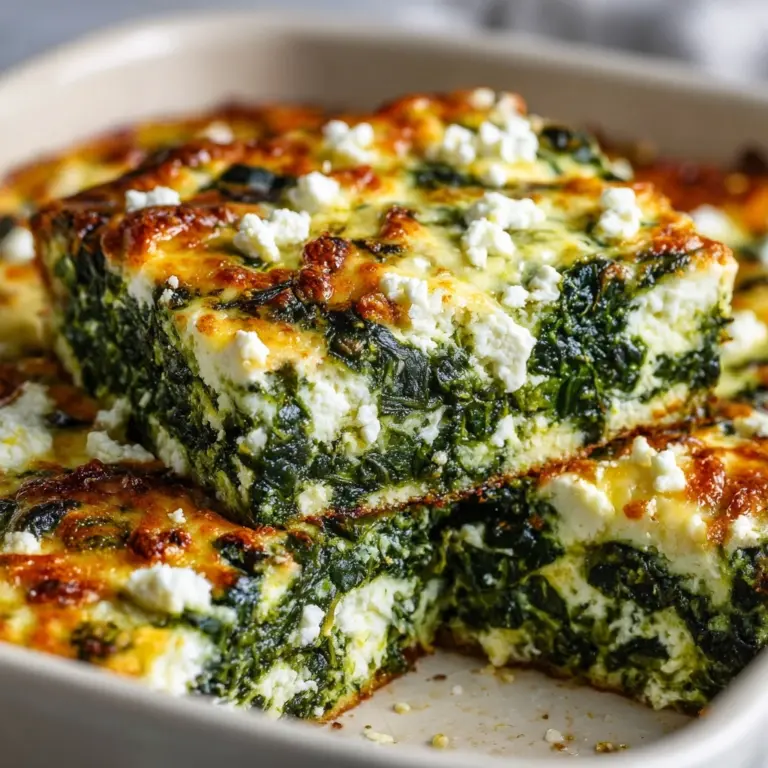 Spinach Casserole with Feta Cheese Recipe