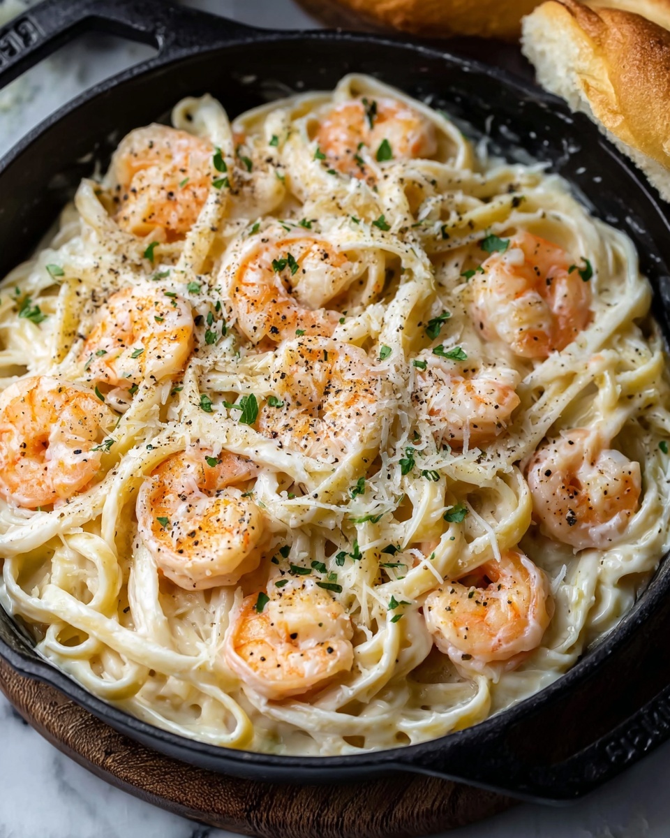 Luxurious Salmon and Shrimp Alfredo Pasta Recipe - Recipe Image
