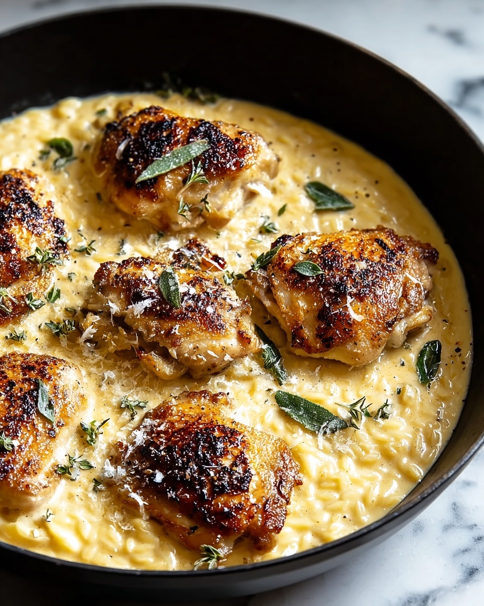 Creamy Parmesan Chicken and Orzo Recipe - Recipe Image